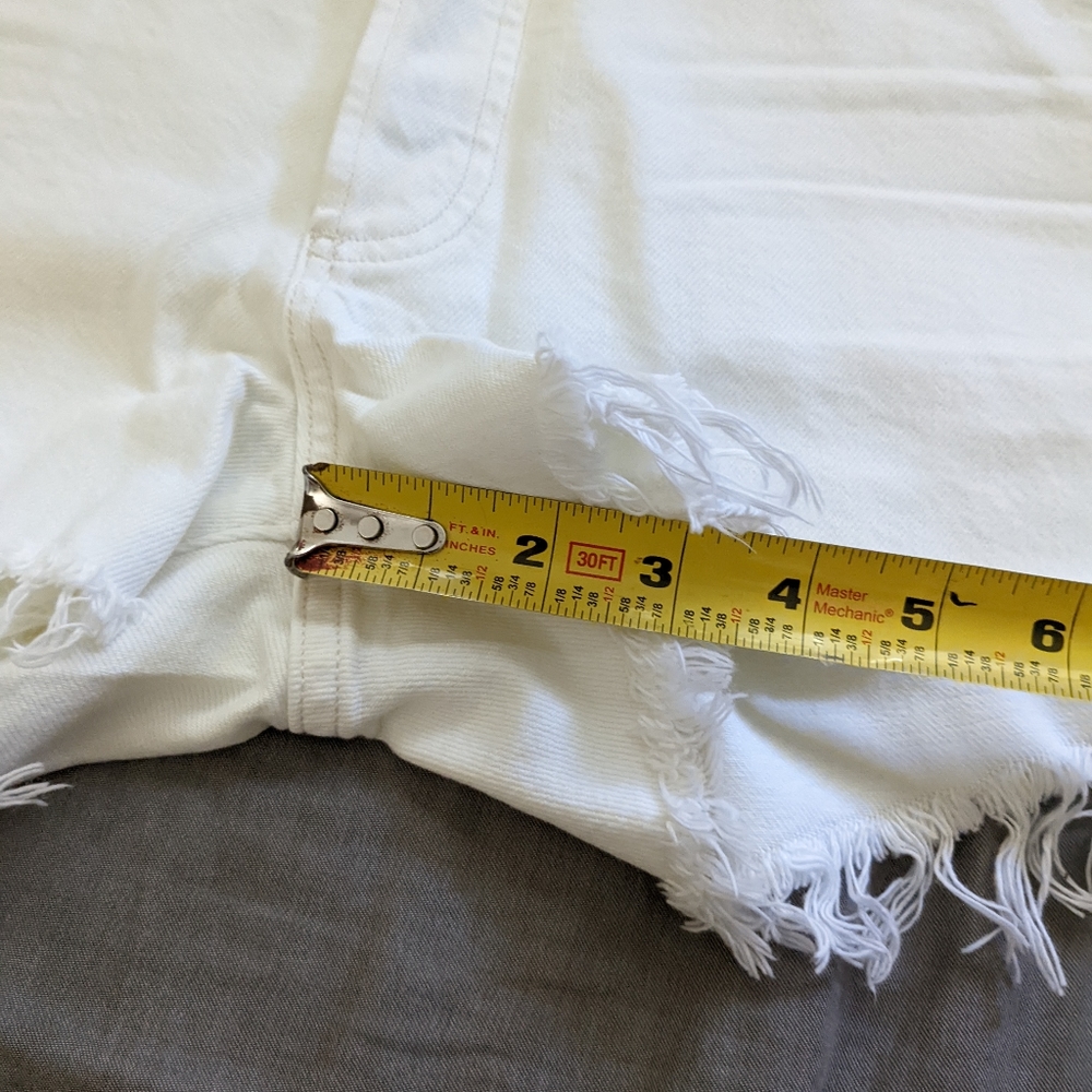 Agolde Parker Jean Shorts Tissue White - Picture 9 of 11